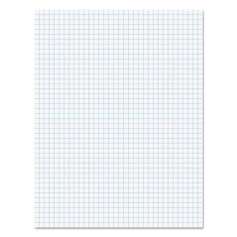 Ampad 8 1/2 x 11 Inches White Quad Pad, 4 Square Inch, 50 Sheets, 1 Each (22-030C) - Image 2